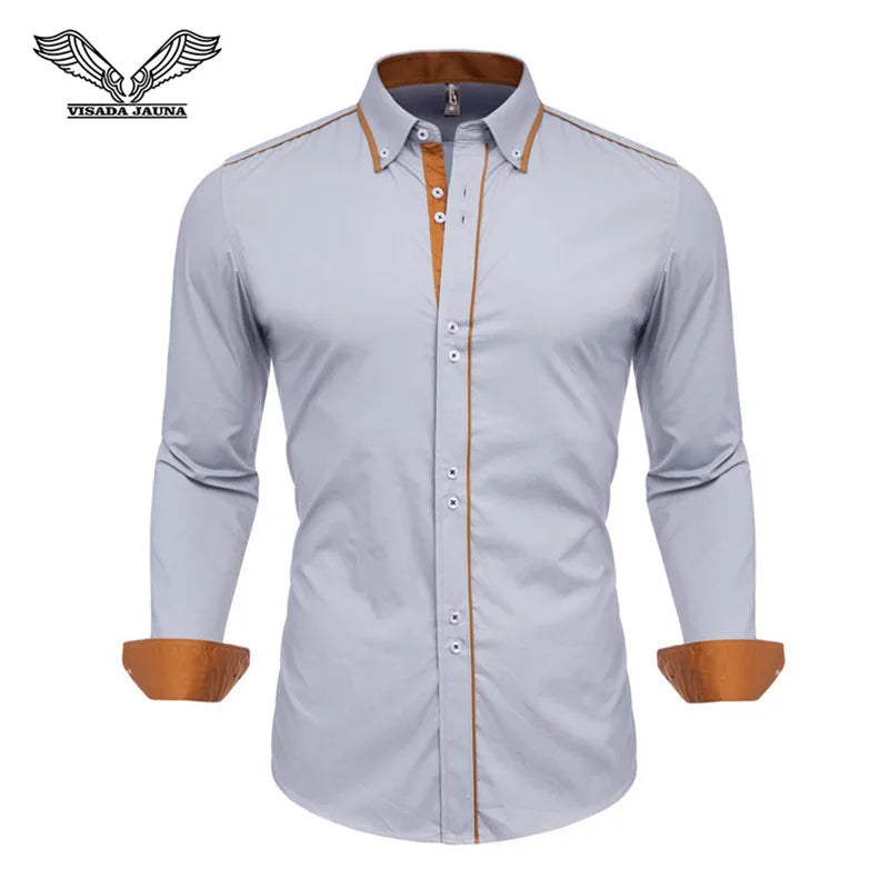 Mens Long Sleeve Shirt Dress Up Professional Shirt