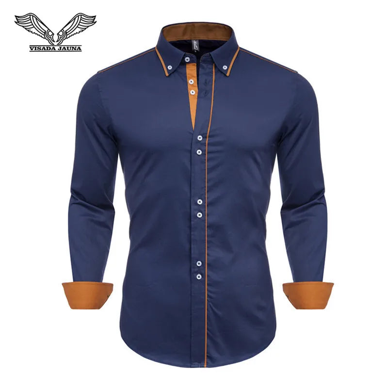 Mens Long Sleeve Shirt Dress Up Professional Shirt