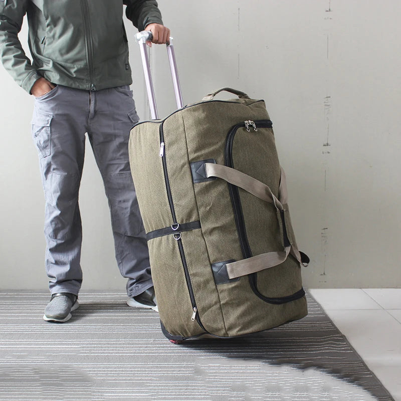 International super large canvas luggage bag