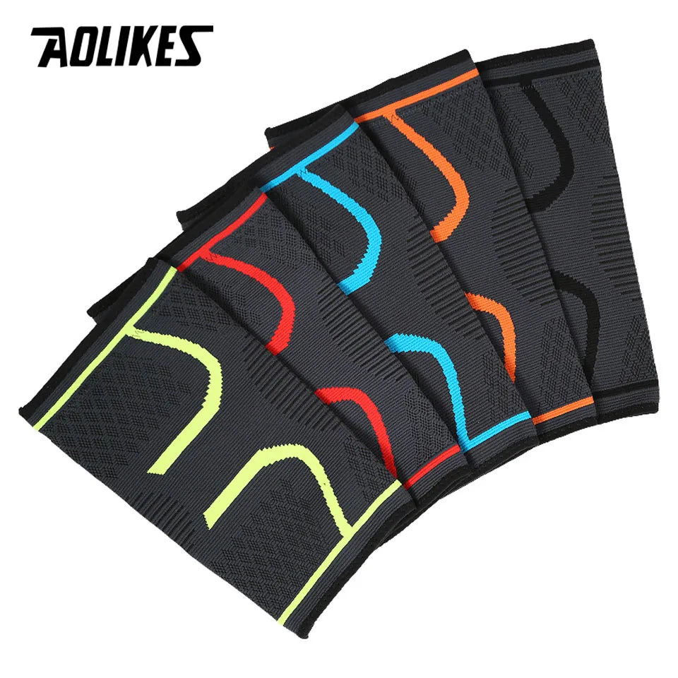 AOLIKES 1PCS Fitness Running Cycling Knee Support Braces Elastic Nylon Sport Compression Knee Pad Sleeve