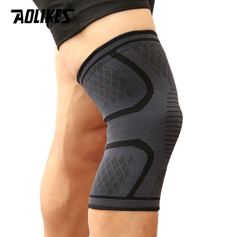 AOLIKES 1PCS Fitness Running Cycling Knee Support Braces Elastic Nylon Sport Compression Knee Pad Sleeve