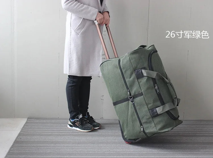 International super large canvas luggage bag