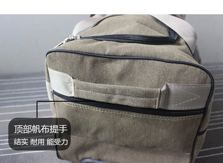 International super large canvas luggage bag