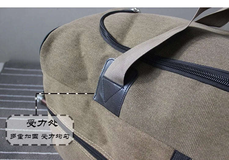 International super large canvas luggage bag