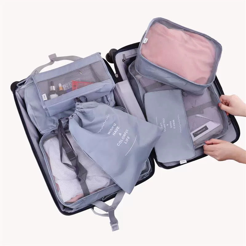 8/6 Pieces Set Travel Organizer Storage Bags Suitcase