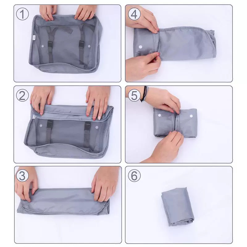 8/6 Pieces Set Travel Organizer Storage Bags Suitcase