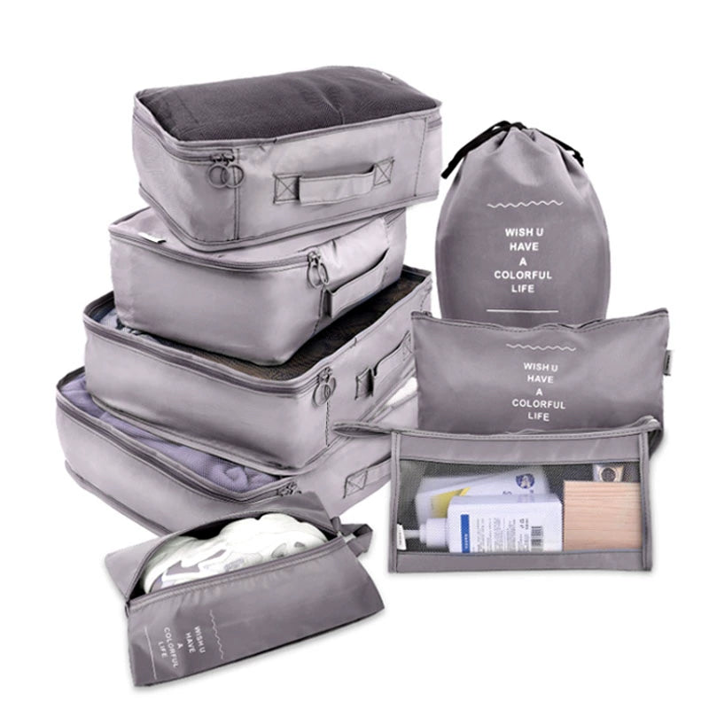 8/6 Pieces Set Travel Organizer Storage Bags Suitcase