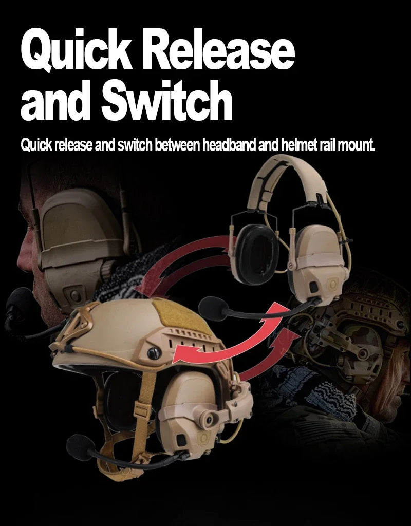 AMP Headset Full Digital Dual DPS Tactical FMA Headset