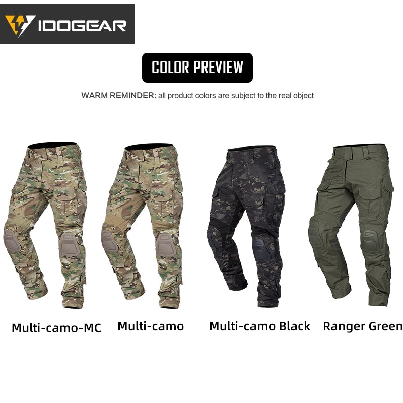 IDOGEAR Tactical G3 Pants Multi-camo Combat Trousers