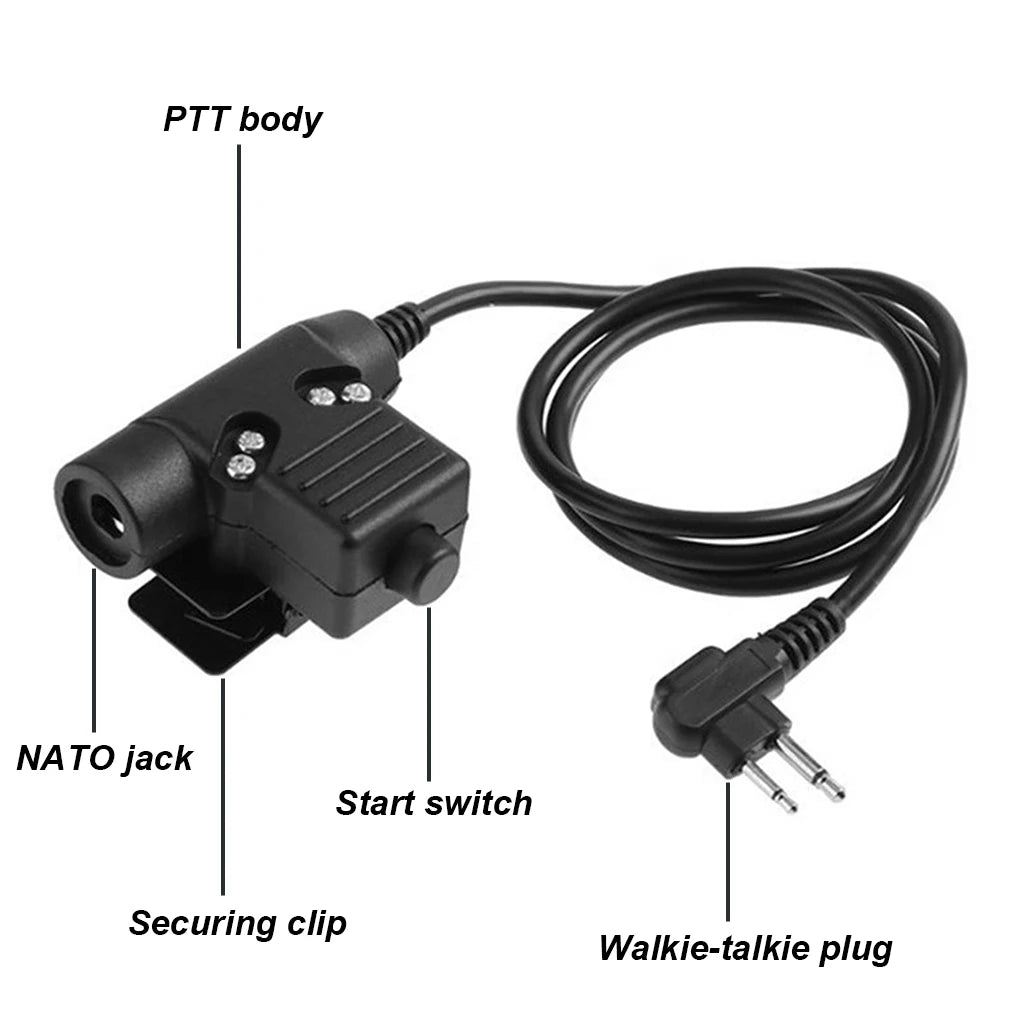 PTT Headset Tactical Compatible Pin Connector